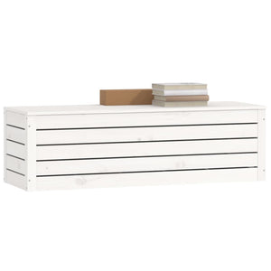 Weiße Kiefernholz Truhe 109 cm