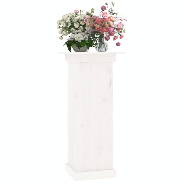 Blumenständer Weiß Kiefer Massivholz 90cm