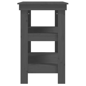 Werkbank Grau Kiefer Massivholz 78,5x50x80 cm