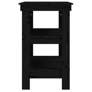 Werkbank Schwarz 78,5x50x80 cm Massivholz Kiefer