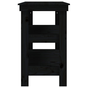 Werkbank Schwarz Kiefer Massivholz 110,5 cm