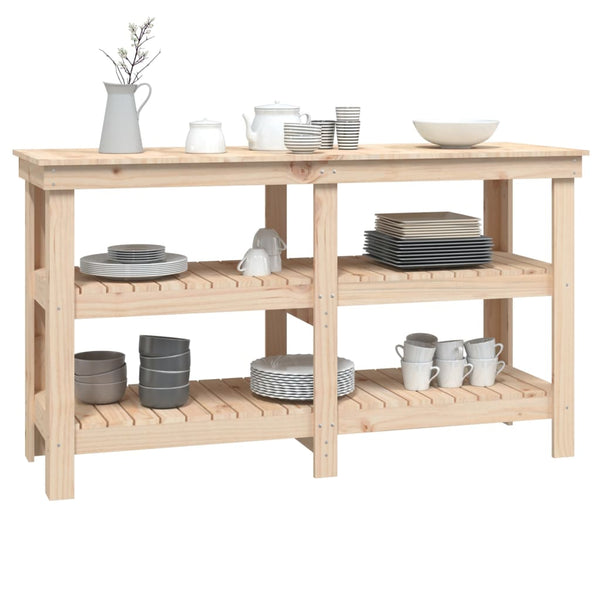 Werkbank Kiefer Massivholz 142,5 cm