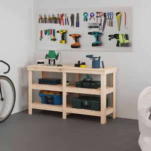 Werkbank Kiefer Massivholz 142,5 cm