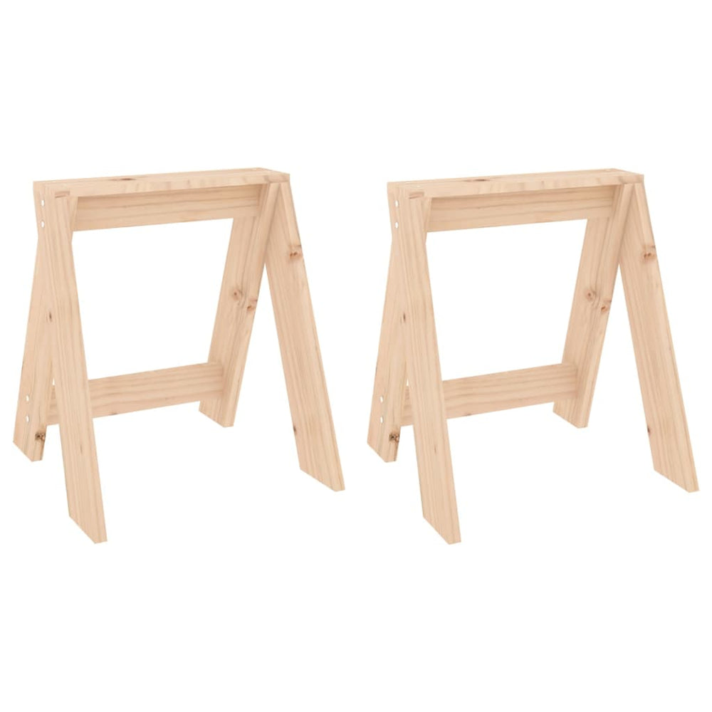 Holzhocker 2er Set, Kiefer Massivholz 40x40x45 cm