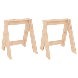 Holzhocker 2er Set, Kiefer Massivholz 40x40x45 cm