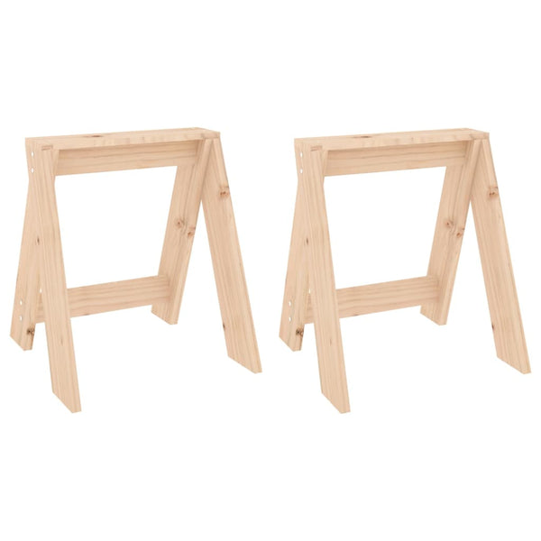 Holzhocker 2er Set, Kiefer Massivholz 40x40x45 cm