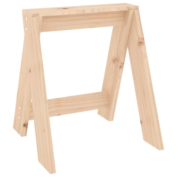Holzhocker 2er Set, Kiefer Massivholz 40x40x45 cm