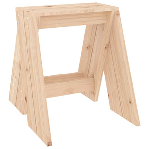 Holzhocker 2er Set, Kiefer Massivholz 40x40x45 cm