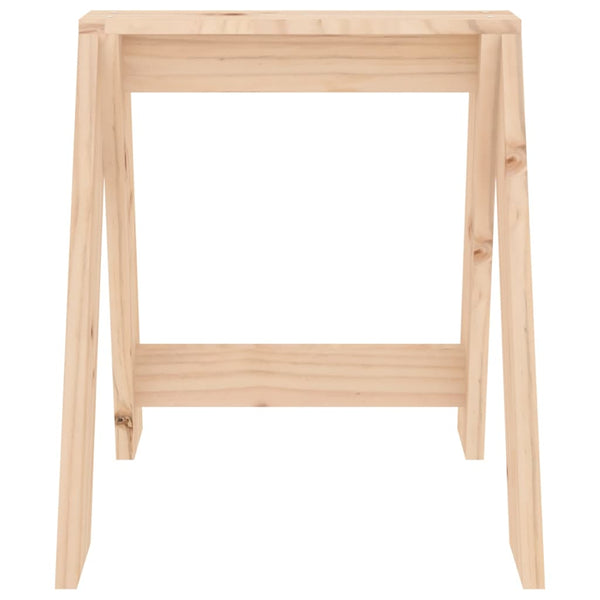 Holzhocker 2er Set, Kiefer Massivholz 40x40x45 cm
