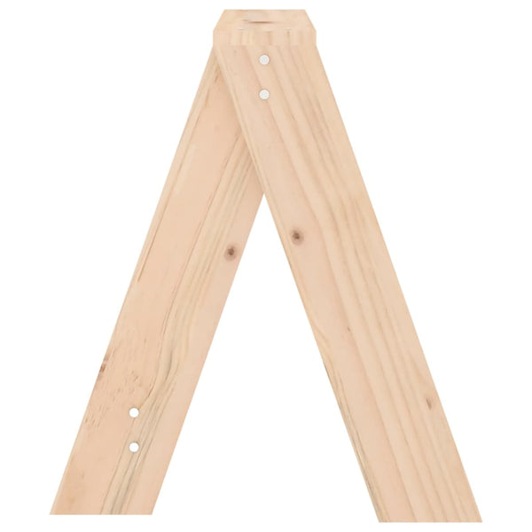 Holzhocker 2er Set, Kiefer Massivholz 40x40x45 cm