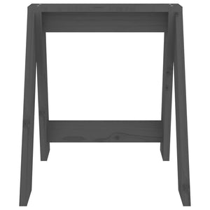 Hocker 2er Set Grau Kiefer Massivholz 40x40x45cm