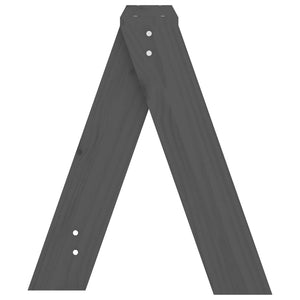 Hocker 2er Set Grau Kiefer Massivholz 40x40x45cm