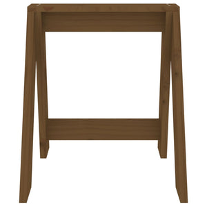 2er Set Hocker Honigbraun Kiefer Massivholz