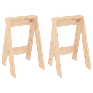 2er Set Hocker Kiefer Massivholz 40x40x60 cm