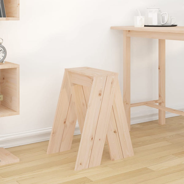 2er Set Hocker Kiefer Massivholz 40x40x60 cm