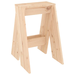 2er Set Hocker Kiefer Massivholz 40x40x60 cm