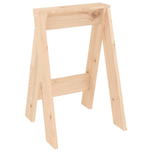 2er Set Hocker Kiefer Massivholz 40x40x60 cm