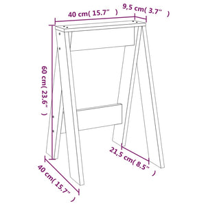 2er Set Hocker Kiefer Massivholz 40x40x60 cm