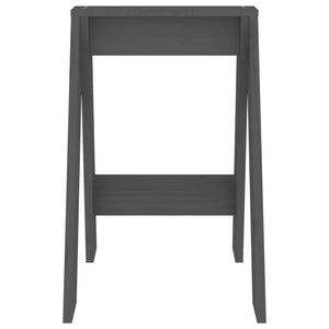 2er Set Hocker Grau Kiefer Massivholz 40x60cm