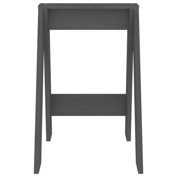 2er Set Hocker Grau Kiefer Massivholz 40x60cm