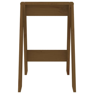 2er Set Hocker Honigbraun Kiefer Massivholz