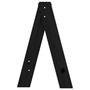 Hocker 2er Set Schwarz Kiefer Massivholz 40x60cm