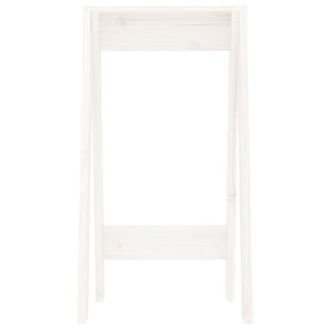 2er Set Hocker Weiß Kiefer Massivholz 40x40x75 cm