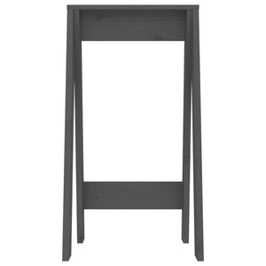 Hocker 2er Set Grau Kiefer Massivholz 40x75cm