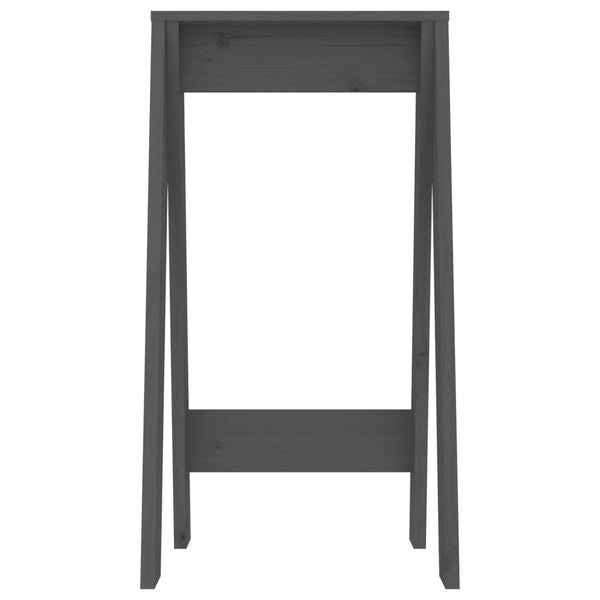 Hocker 2er Set Grau Kiefer Massivholz 40x75cm