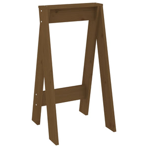 Hocker 2er Set Honigbraun Kiefer Massivholz