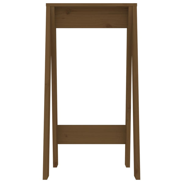 Hocker 2er Set Honigbraun Kiefer Massivholz