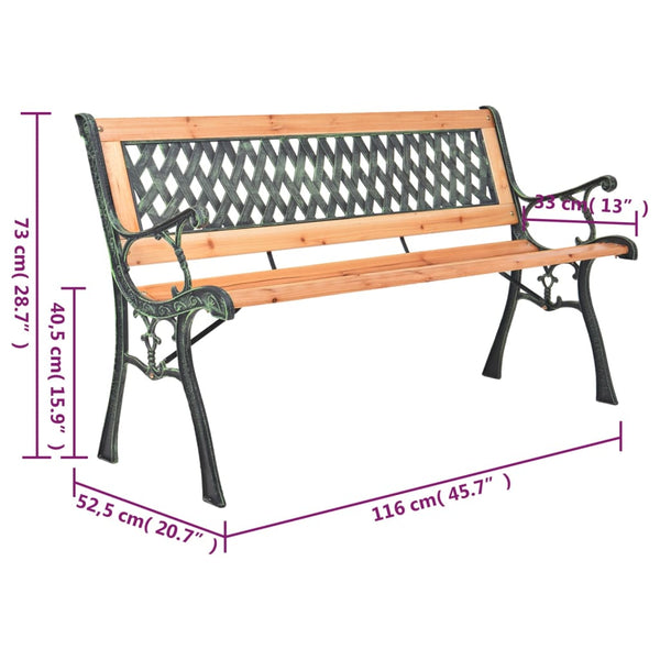 Gartenbank Gusseisen Tanne 116cm