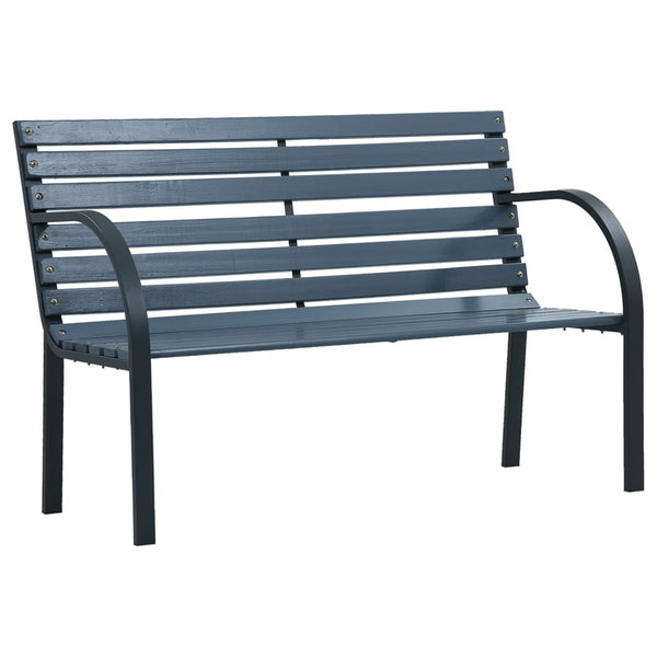 vidaXL Banc de jardin gris 112 cm en bois de sapin massif