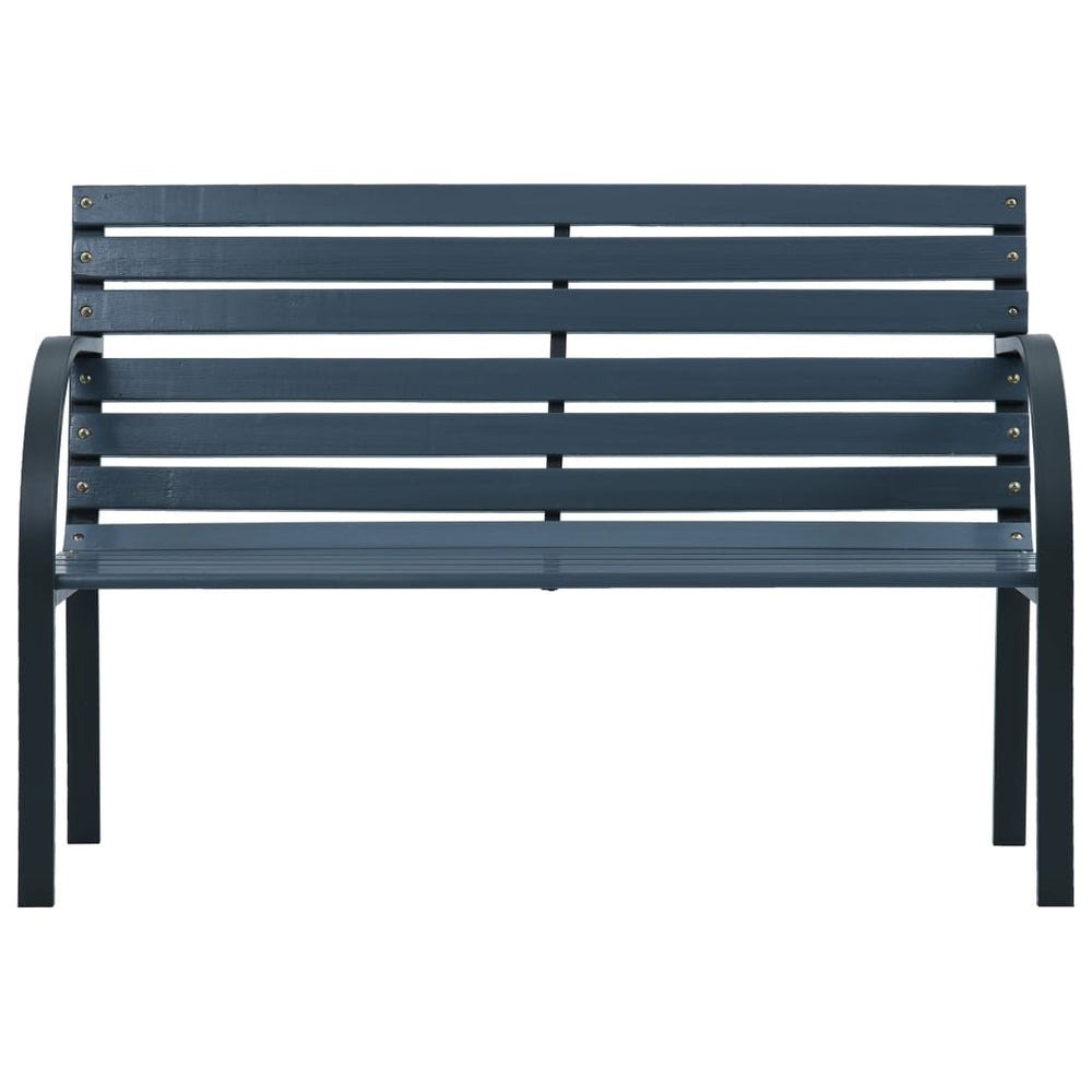 Graue Gartenbank 112 cm aus Tannenholz