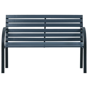 vidaXL Banc de jardin gris 112 cm en bois de sapin massif