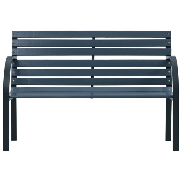 vidaXL Banc de jardin gris 112 cm en bois de sapin massif
