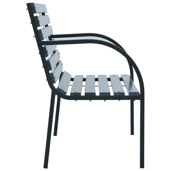 vidaXL Banc de jardin gris 112 cm en bois de sapin massif