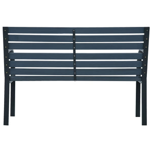 vidaXL Banc de jardin gris 112 cm en bois de sapin massif