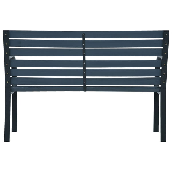 vidaXL Banc de jardin gris 112 cm en bois de sapin massif