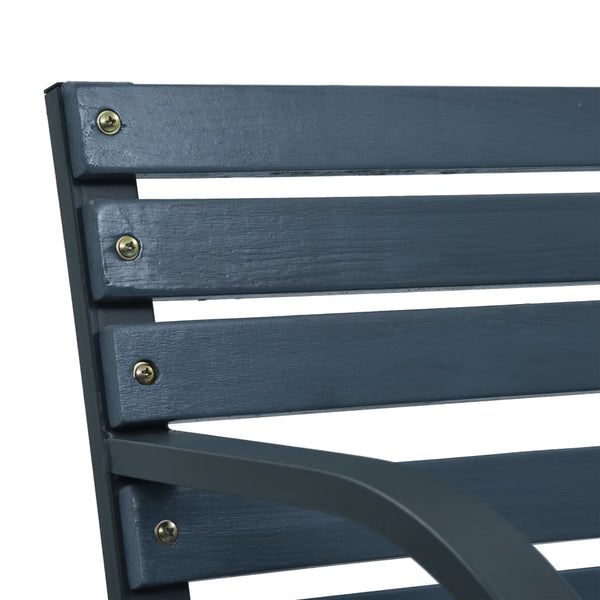 vidaXL Banc de jardin gris 112 cm en bois de sapin massif