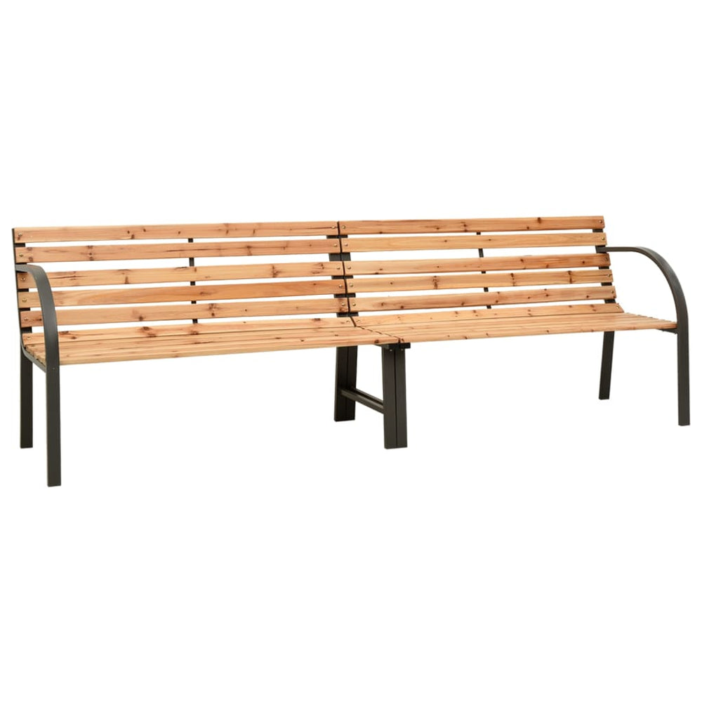 Doppel Gartenbank 225 cm Tanne Massivholz
