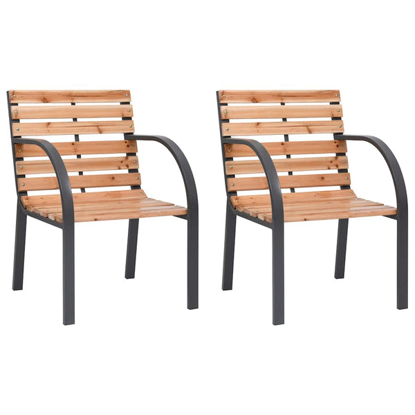 Gartenstühle 2er Set Tanne Massivholz