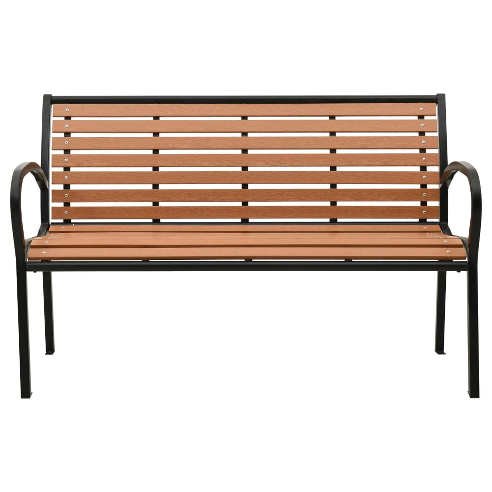 Gartenbank Schwarz Braun 116 cm