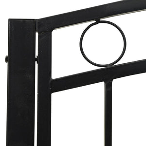 Gartenbank mit Tisch Schwarz 120 cm