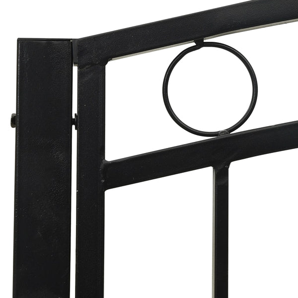 Gartenbank mit Tisch Schwarz 120 cm