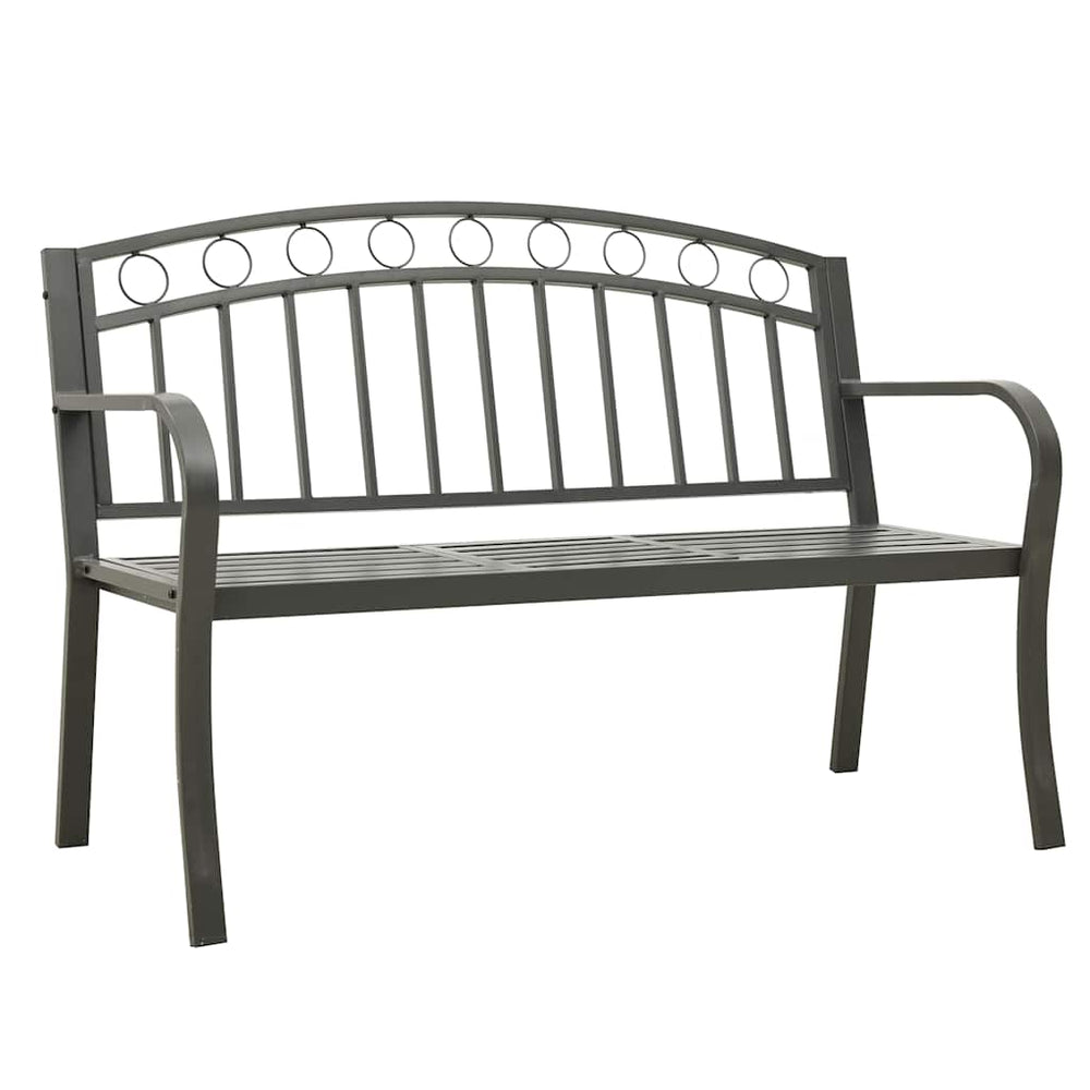 Gartenbank mit Tisch Grau 120 cm