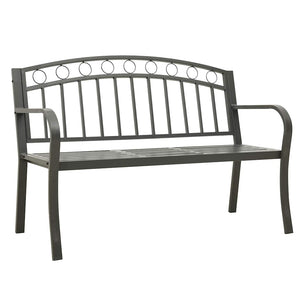 Gartenbank mit Tisch Grau 120 cm