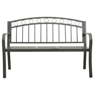 Gartenbank mit Tisch Grau 120 cm