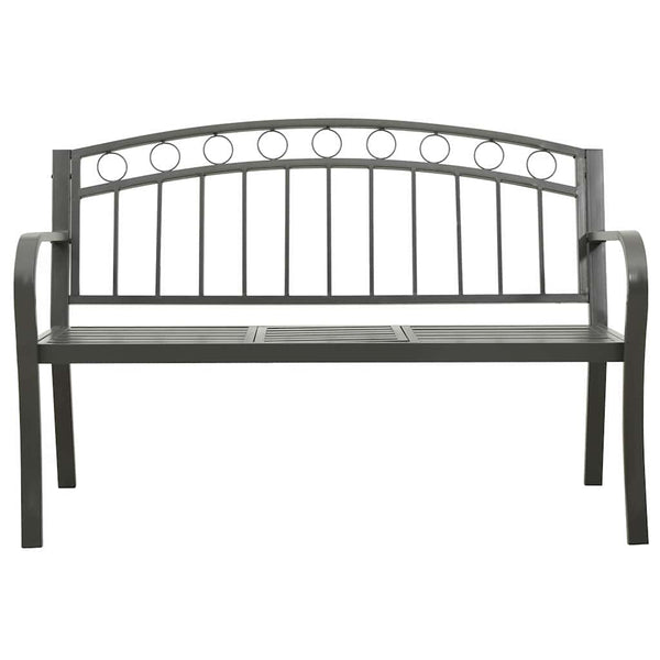 Gartenbank mit Tisch Grau 120 cm