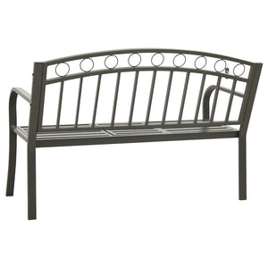 Gartenbank mit Tisch Grau 120 cm